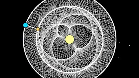 The invisible 5-fold symmetry traced by Earth and Venus as they orbit the Sun.