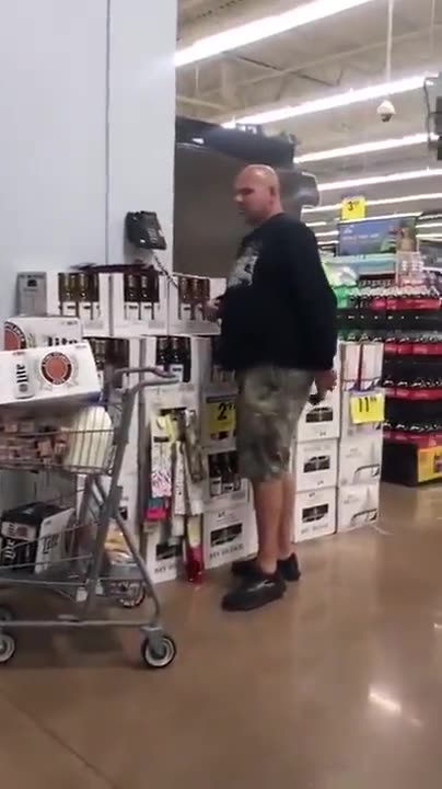 Funny joke in market