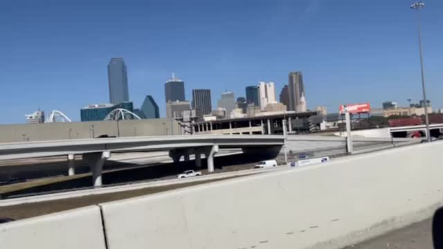 Stuck in traffic in Dallas