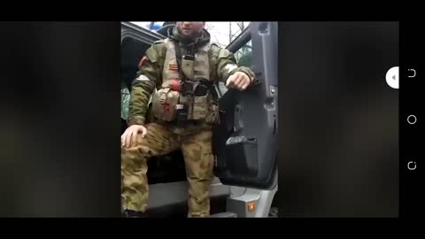 Scenes of chechen fighters who are particip with russian army in Ukrain