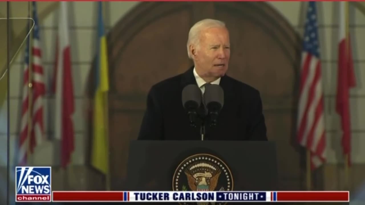 Tucker Carlson | Buyden in Poland. He forgot how to talk.