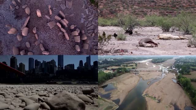 Scenes of drought around the world