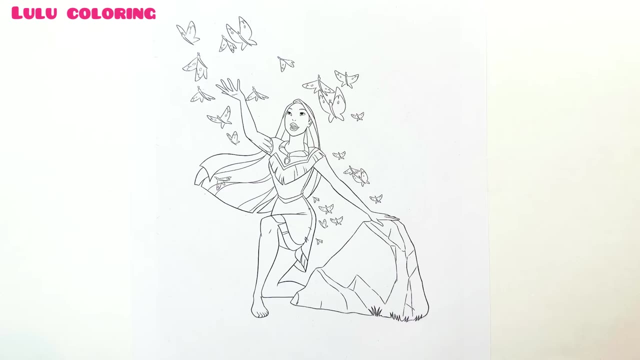 Pocahontas | Disney princess | coloring page.