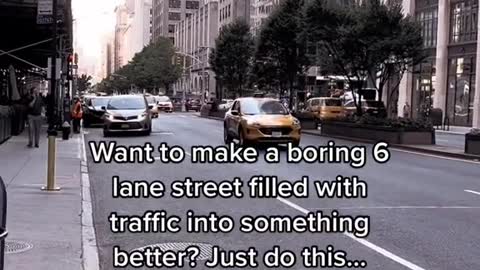 Want to make a boring 6 lane street filled with。