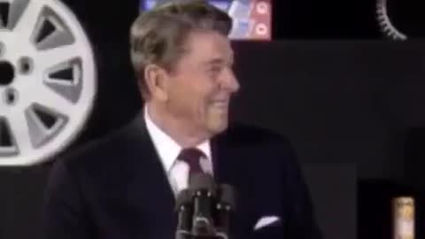 President Ronald Reagan telling a Russia joke.