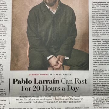 #MurphDocU: #celebrityprofiles - #wordsofwisdom from Pablo Larrain