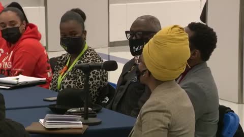 NYC Mayor Eric Adams Holds Roundtable On Gun Violence After Fatal NYPD Police Officer Shooting