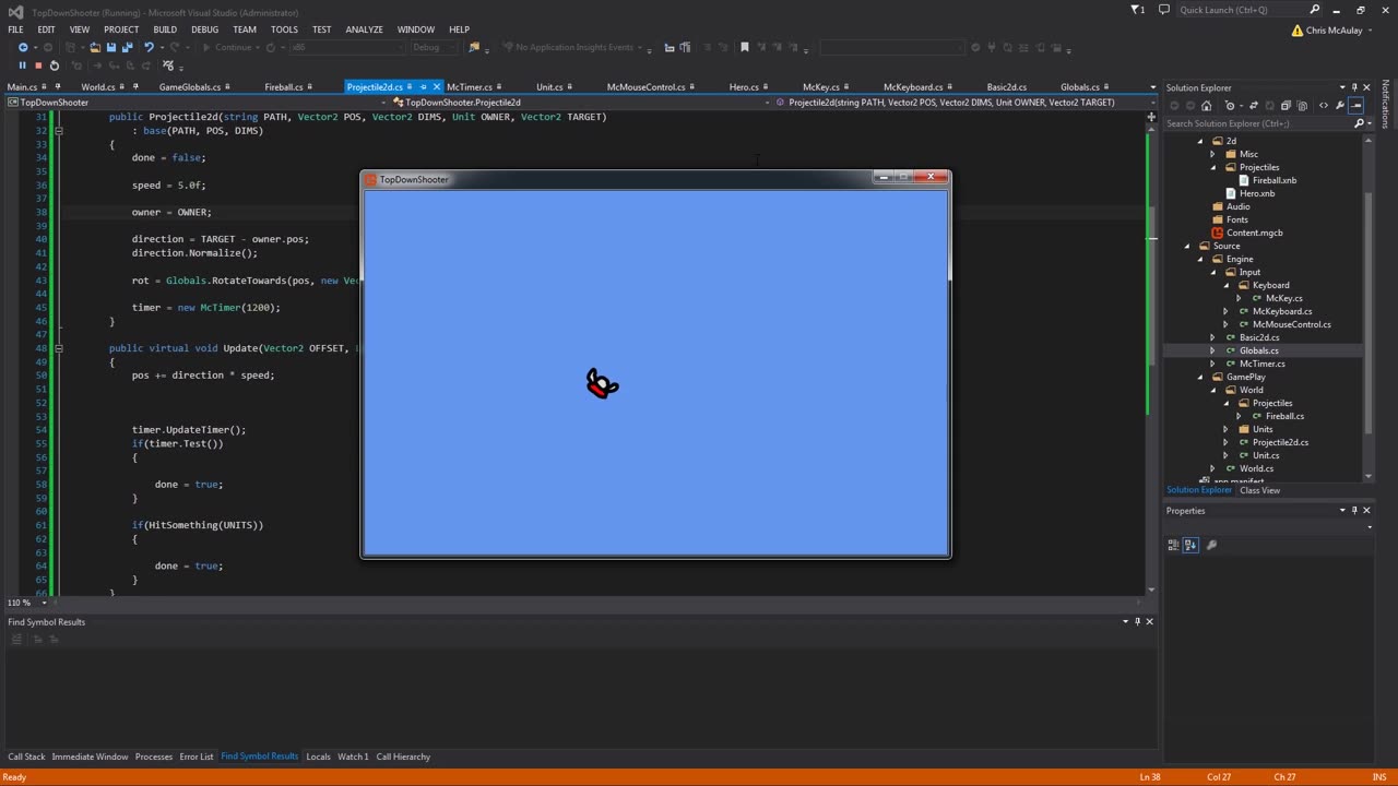 Projectiles and Timers - Game Dev Tutorial - Pt 4 - C# Monogame