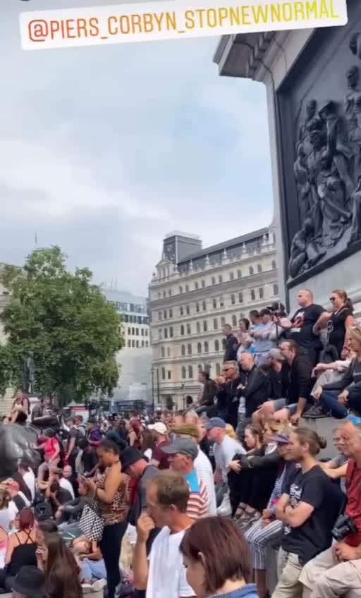 London, 7-24-21: vaccine passport, lockdown protests