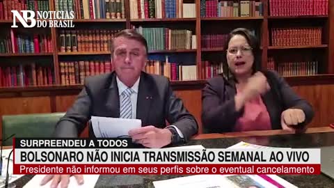 Bolsonaro surpreende e tradicional Live Semanal não é transmitida