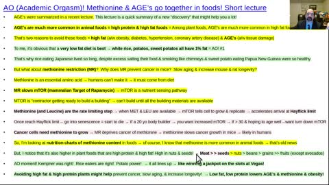 Methionine restriction, short lecture