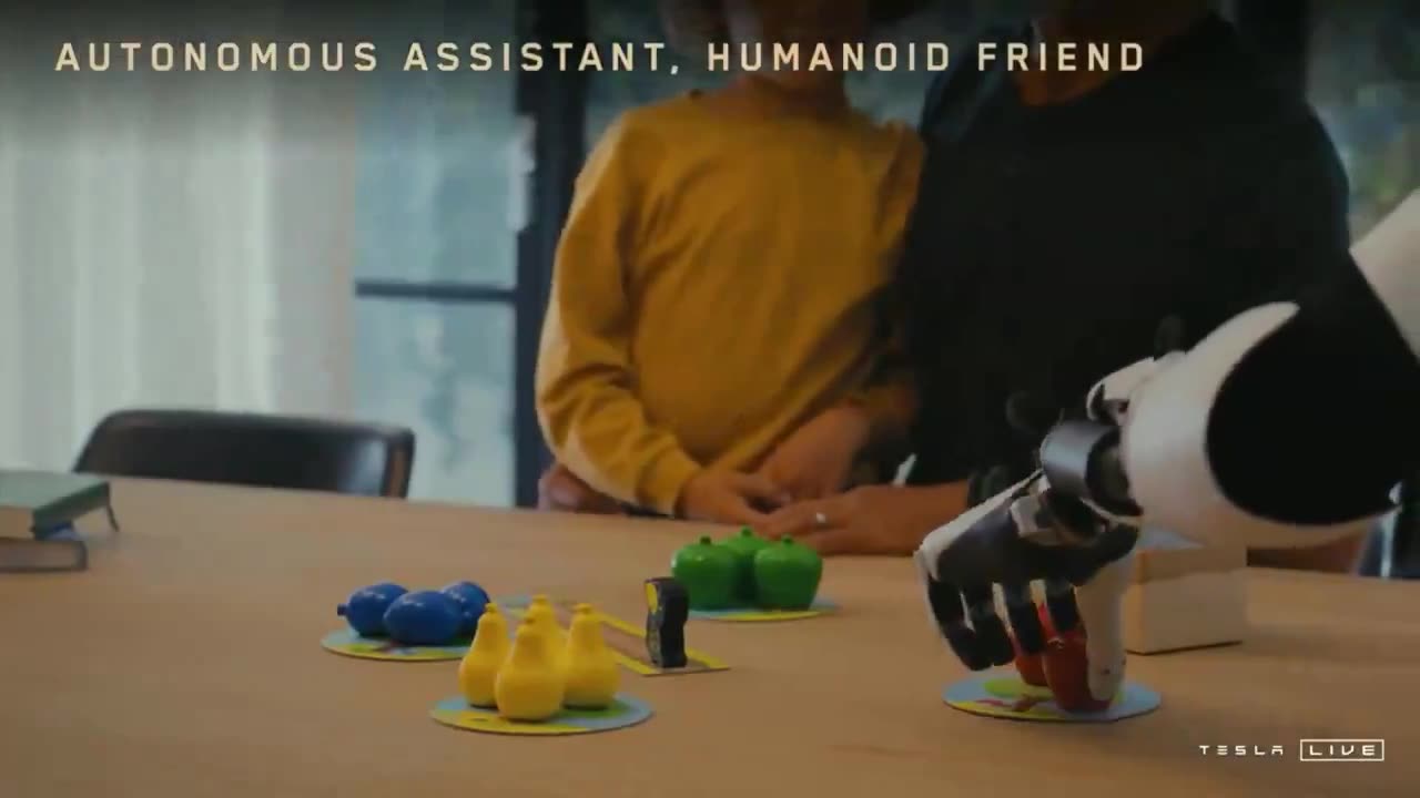 Optimus Robots or Autonomous Assistant Humanoid Friend unveiled by Elon Musk.MP4