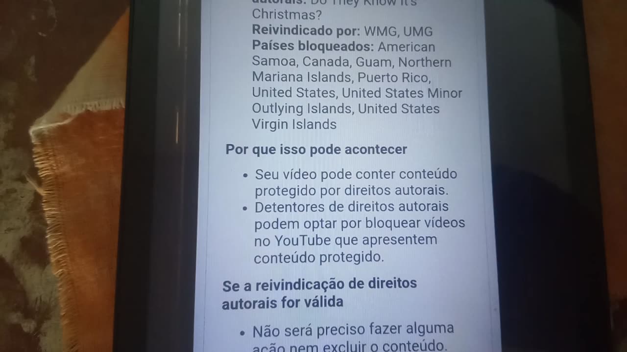 Não entender pq o YouTube bloqueou neus vídeos