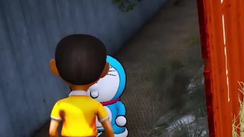 NOBITA HIJACK TRAIN TO SAVE DORAEMON LIFE! #viral #shorts #gta5