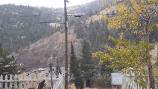 Cold rain and slight hail moving into Central City Colorado October 9, 2021