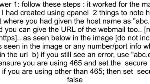 Cpanel email using nodemailer