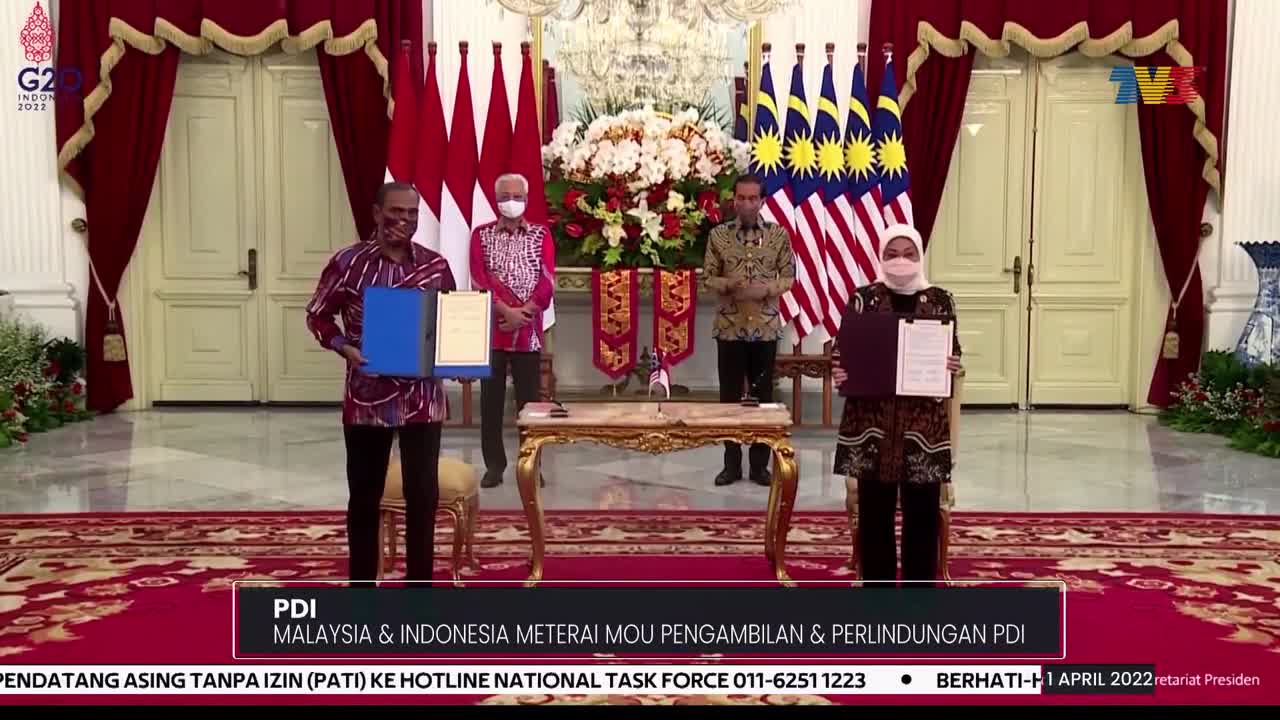 PDI | Malaysia & Indonesia Meterai Mou Pengambilan & Perlindungan PDI