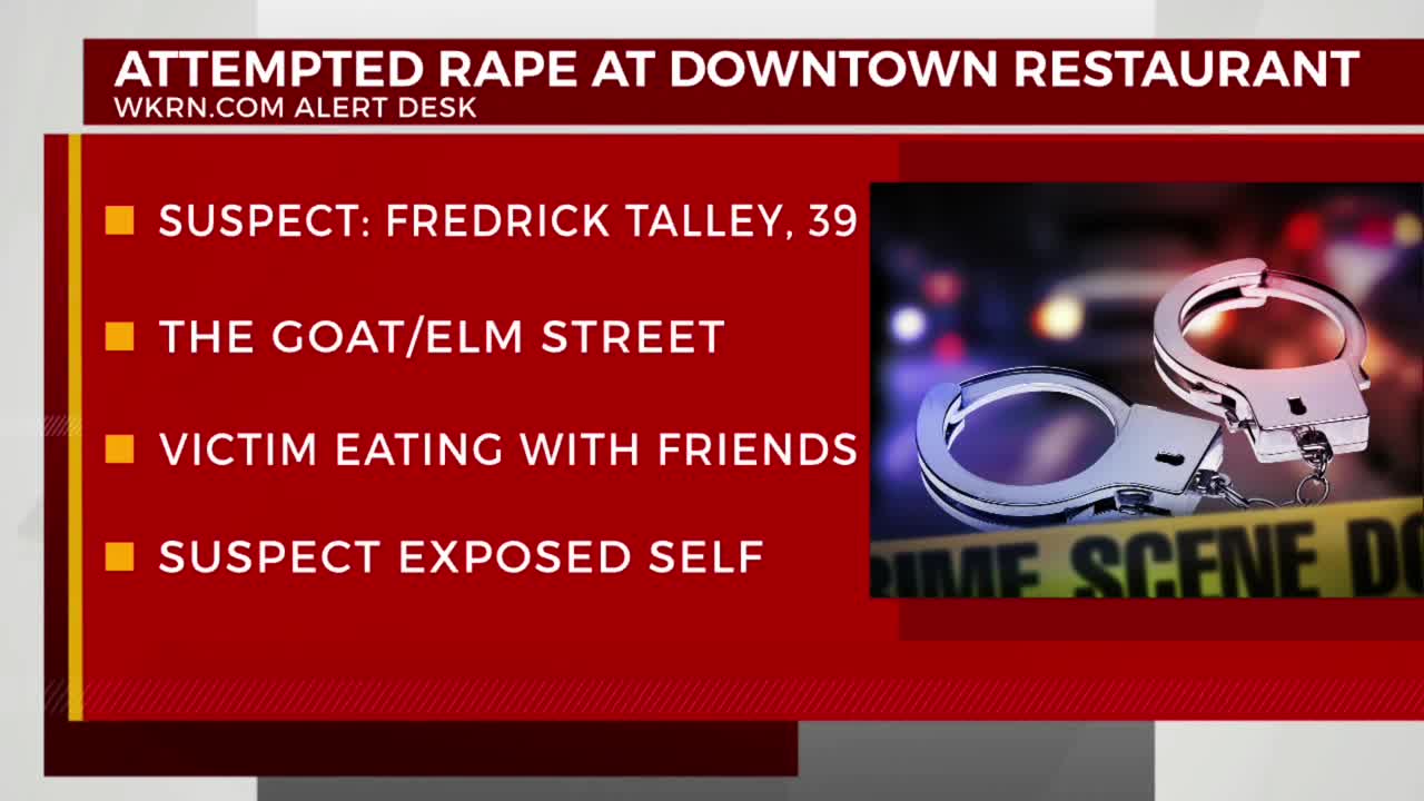 Man charged with attempted rape at downtown restaurant