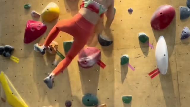 Indoor rock climbing