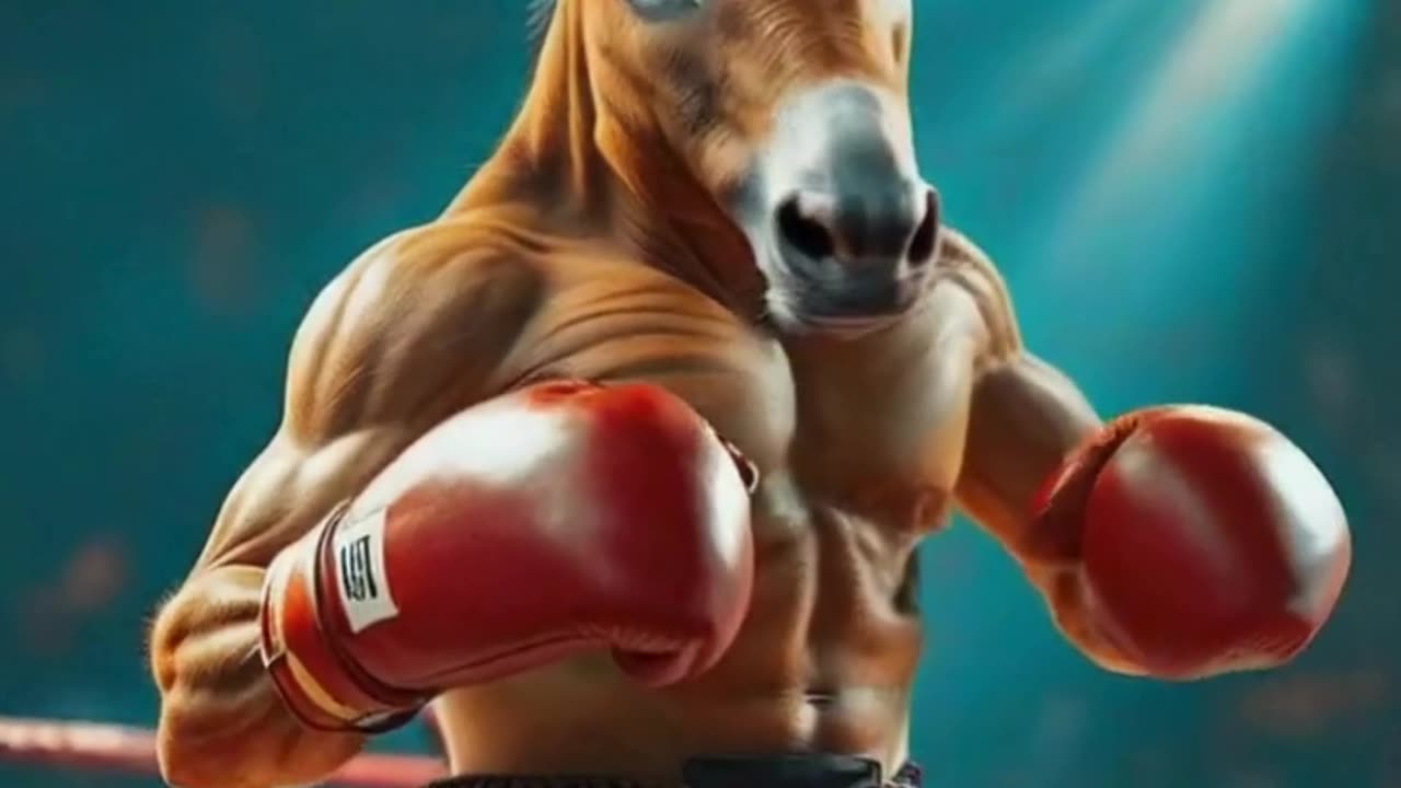 Epic Animal Boxing Match: Tiger vs. Bear, Sheep, Donkey, and Mouse!