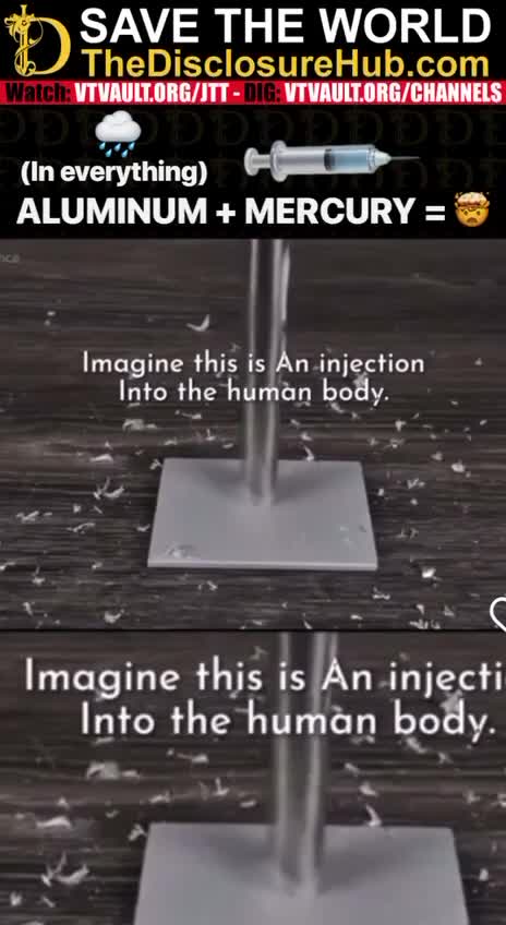 CHEMTRAILS / Vaccines 🤯 ALUMINUM VS MERCURYmore pieces of the 🧩 Is this what’s in peoples veins?