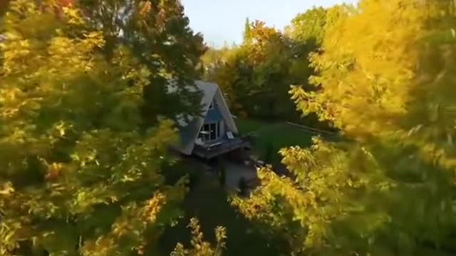 The perfect a-frame to stay at this fall