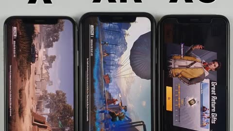 iPhone X vs iPhone XR vs iPhone XS pubg test