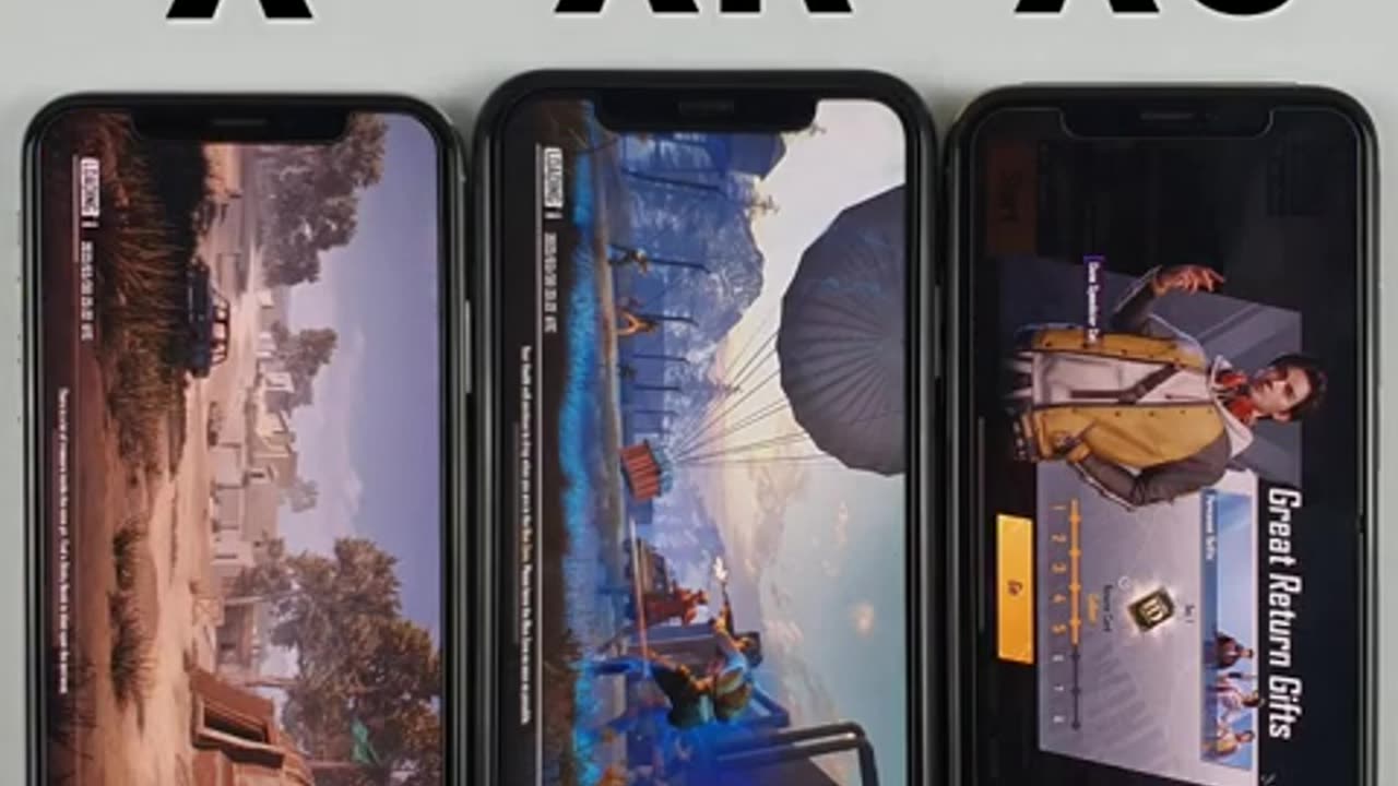 iPhone X vs iPhone XR vs iPhone XS pubg test