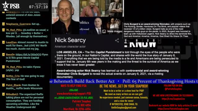 2021-11-26 07:00 EST - Patriots Soapbox AM: with LadyRWB , MykelJaye & DD