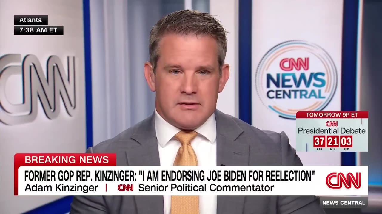 RINO Kinzinger Goes On CNN To Show His Support For Biden