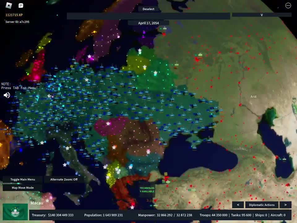 I took over asia as Macau!