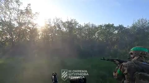 Footage from Ukrainian 1st Assault Brigade