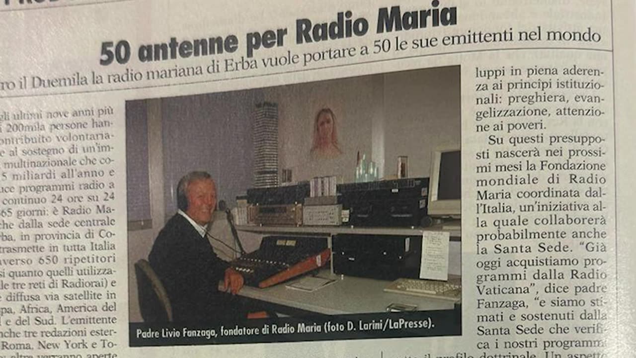 (12 Dicembre 2023) - PADRE LIVIO FANZAGA: “IL SEGRETO DI RADIO MARIA!!”😇💖🙏