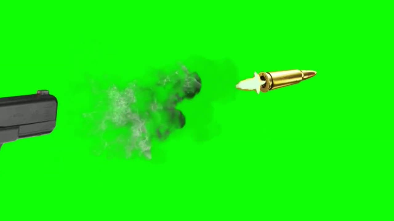 gun shot green screen video