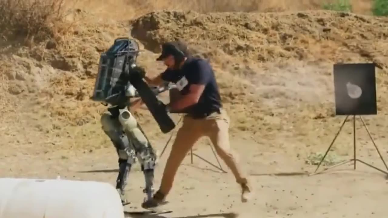 Robot training for war fight