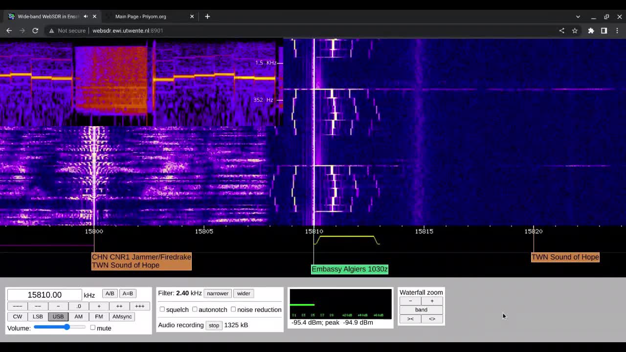 X06 145632 Moscow To Algiers 27/11/2022 1110 UTC 15810kHz