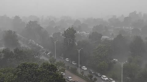 Amazing rain in Islamabad #pakistan