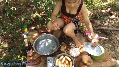 Asian Food - Beautiful asian woman, cooking traditional food #1