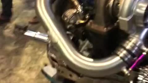 Running of large engine