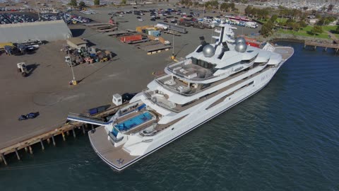 Ruzzian SuperYacht M/Y Amadea DeepState Theft San Diego Raw 4K Skydio 2+ Drone Footage, Part 1