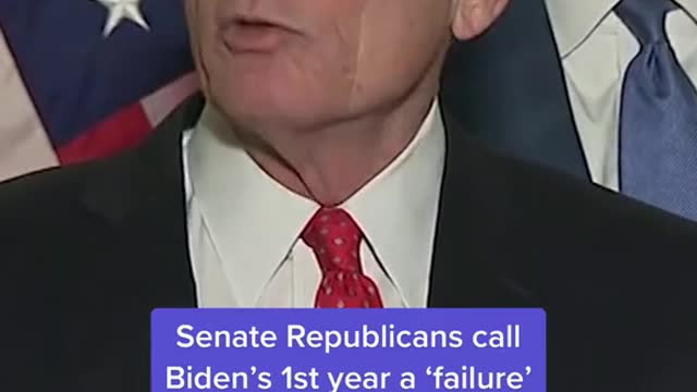 Senate Republicans callBiden's 1st year a 'failure'