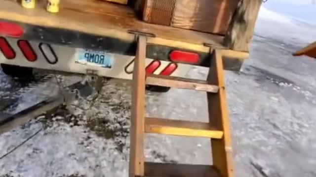 Isn' t it a cool thing to make your own caravan and travel with a sled