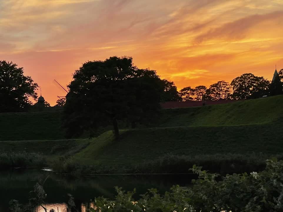 #sunset in #copenhagen #denmark #nature #naturevideo #naturelover