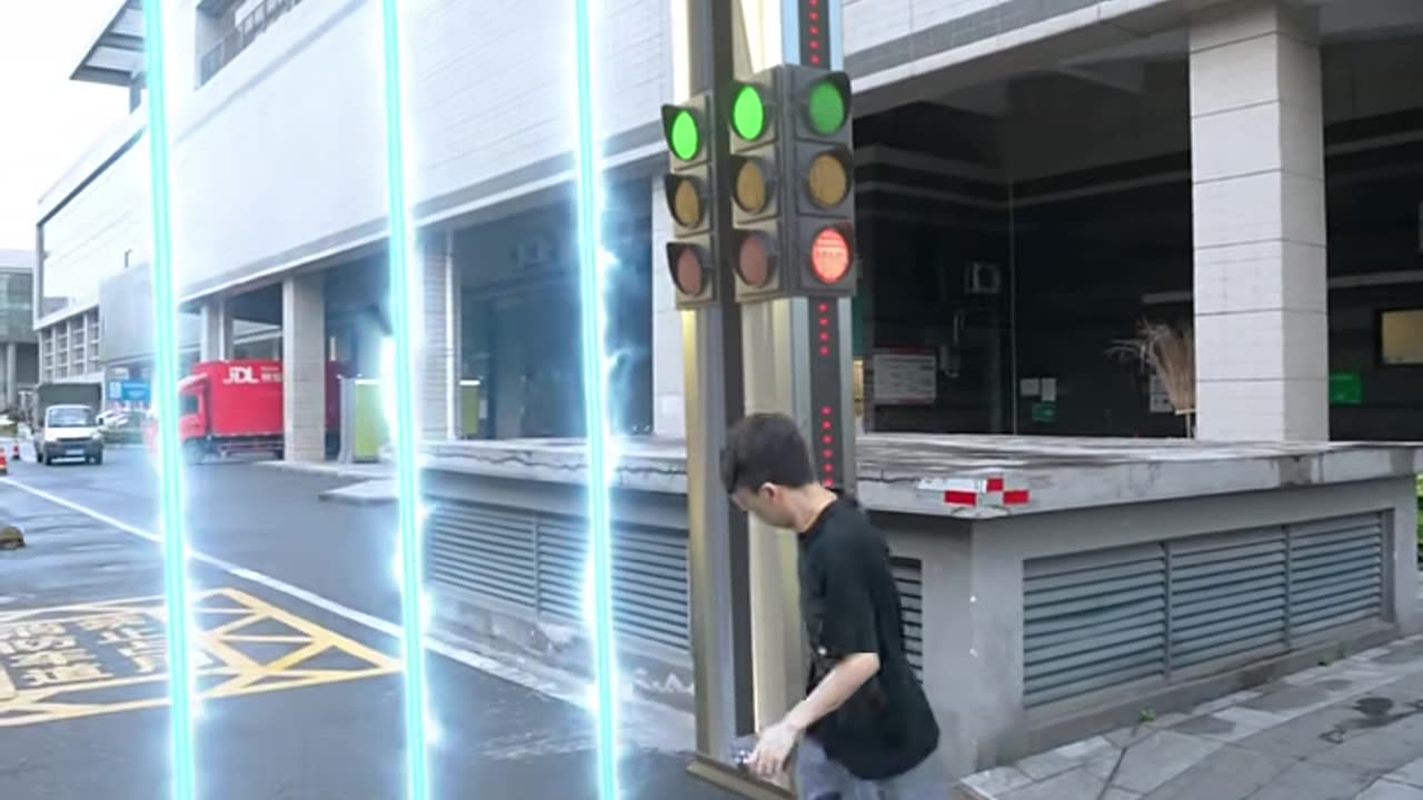 Run a red light № Intercept laser equipment, do you still dare to run a red light?