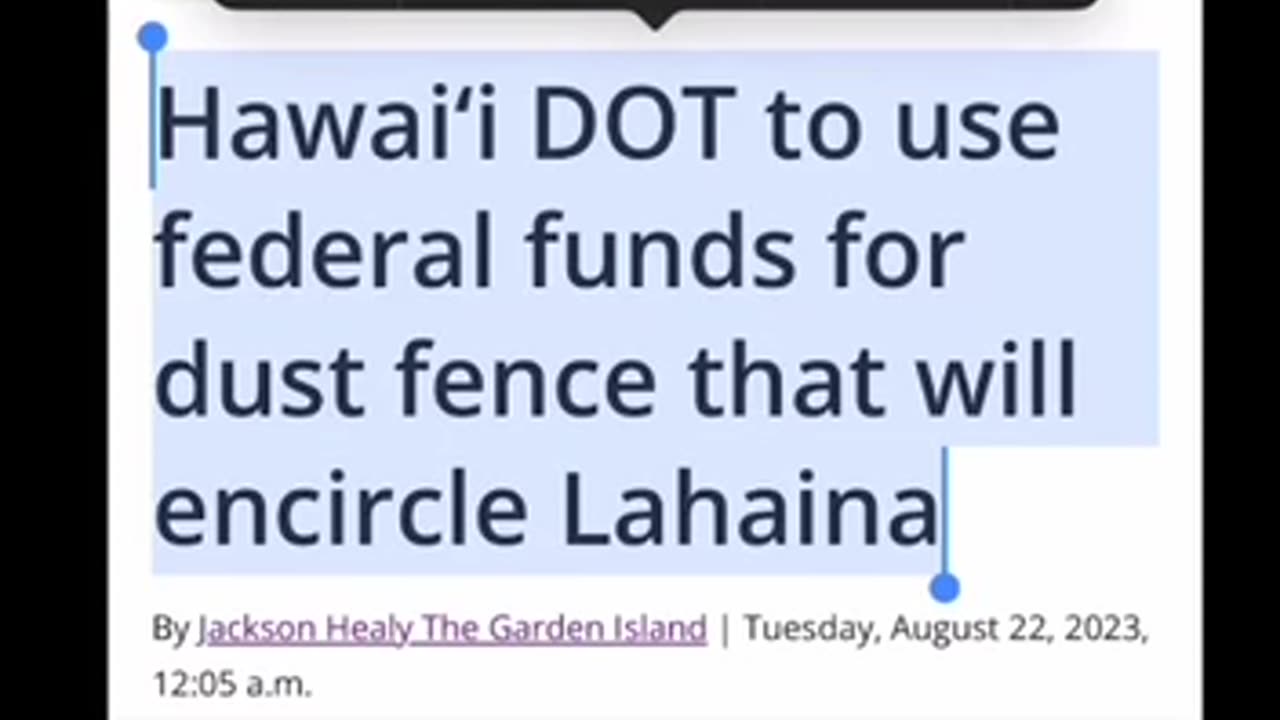 WATCH LAHAlNA closely! Everything the're doing there is the agenda for everywhere else.