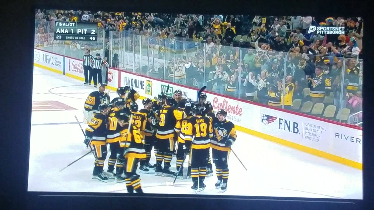 ANA vs PIT - Penguins Win in OT 2-1