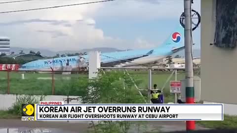 Philippines: Korean air flight overshoots runway at Cebu airport | Latest World News |