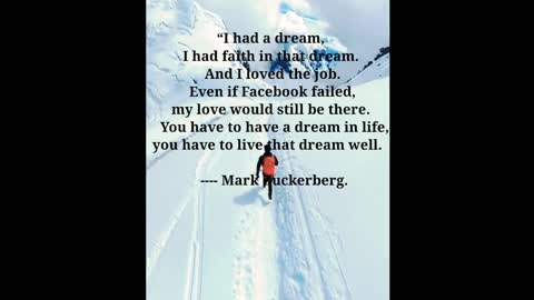 had a dream, I had faith in Motivational