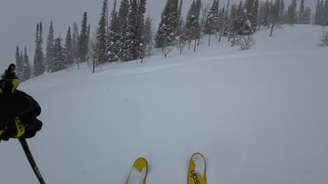 3/15 #3 3rd run this time down cherry ridge finishing on the face of Mary