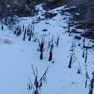 Снег и скала зимой